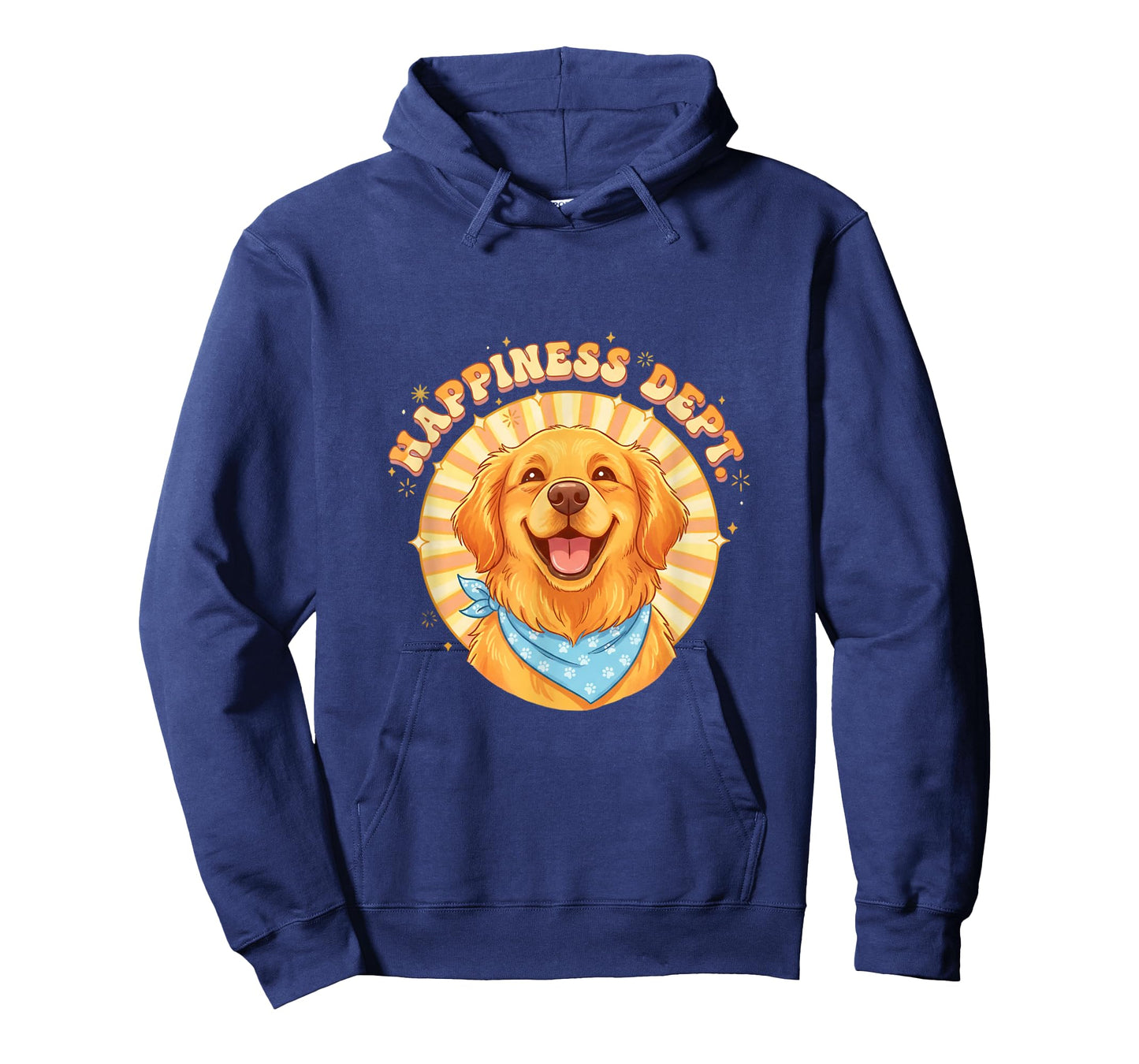 Golden Retriever Happiness Dept Retro Dog Artwork T-Shirt