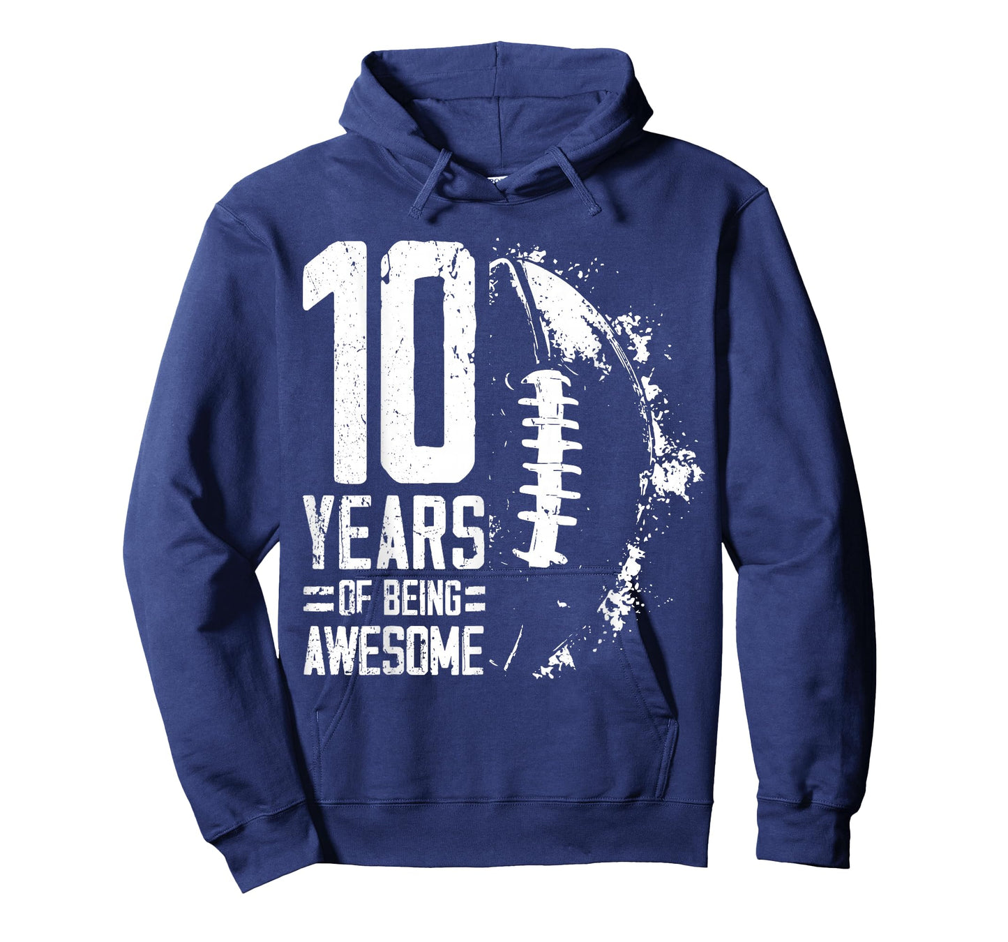 10th Birthday Retro American Football 10 Years Old Boy Girl T-Shirt
