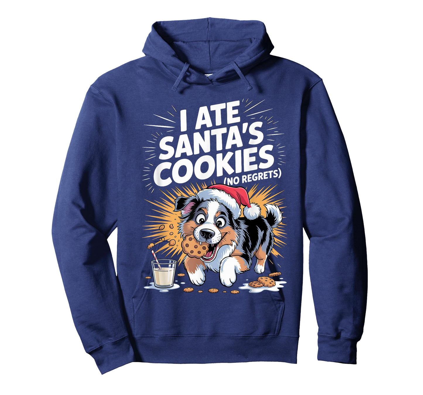 I Ate Santas Cookies Xmas Dog Christmas Australian Shepherd T-Shirt