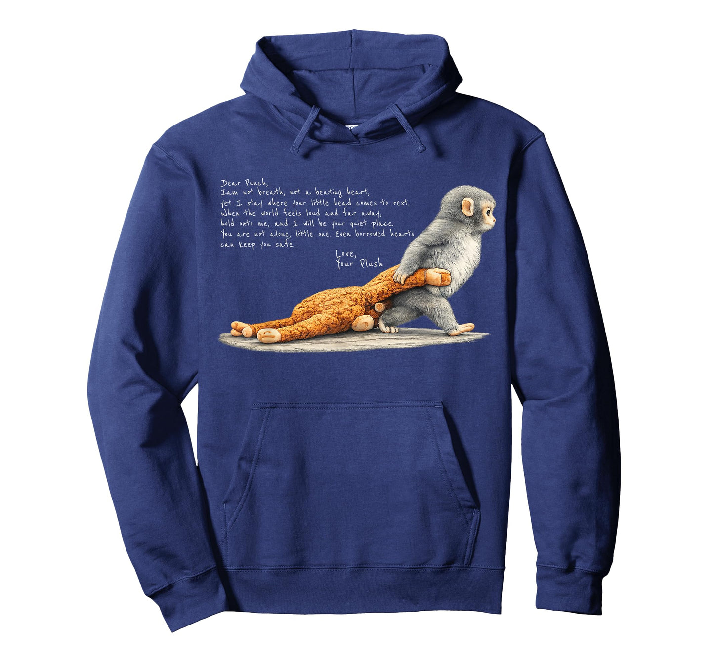 Cute Baby Monkey Named Punch Plush Hugging T-Shirt