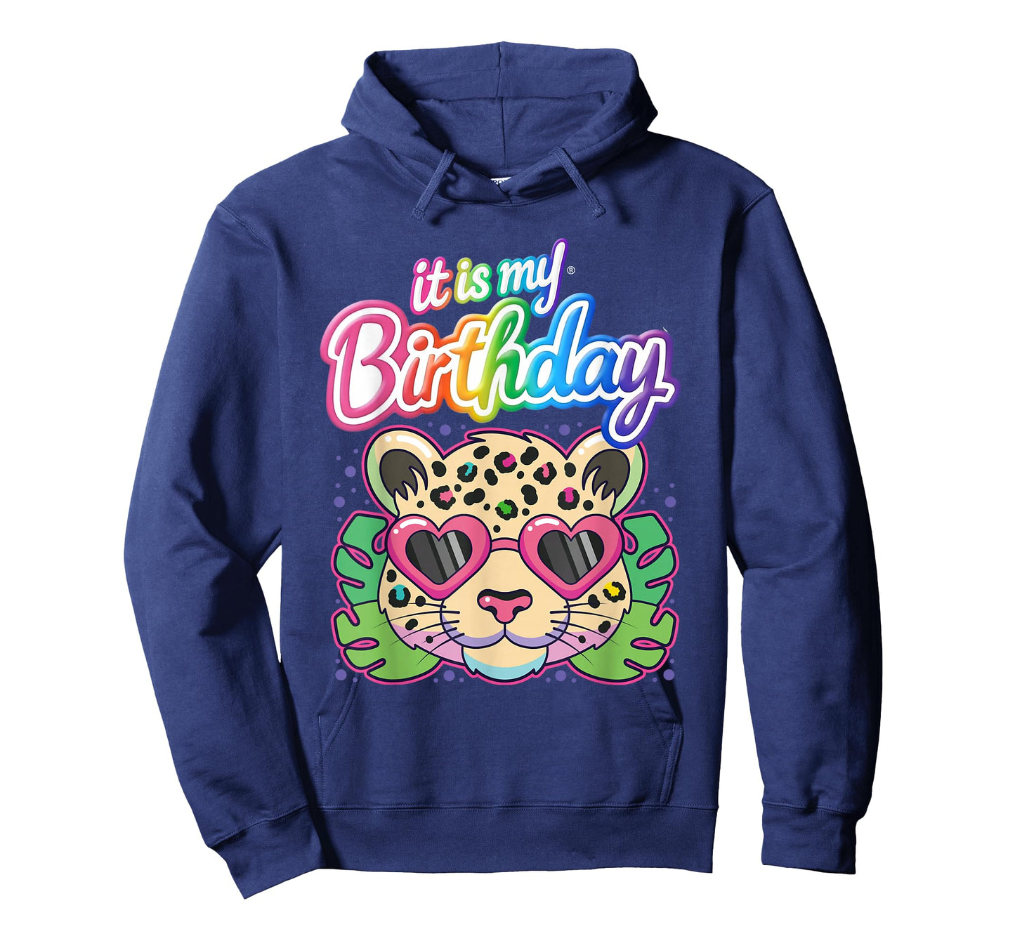 Rainbow Cheetah Leopard Face Heart Birthday Party Women T-Shirt