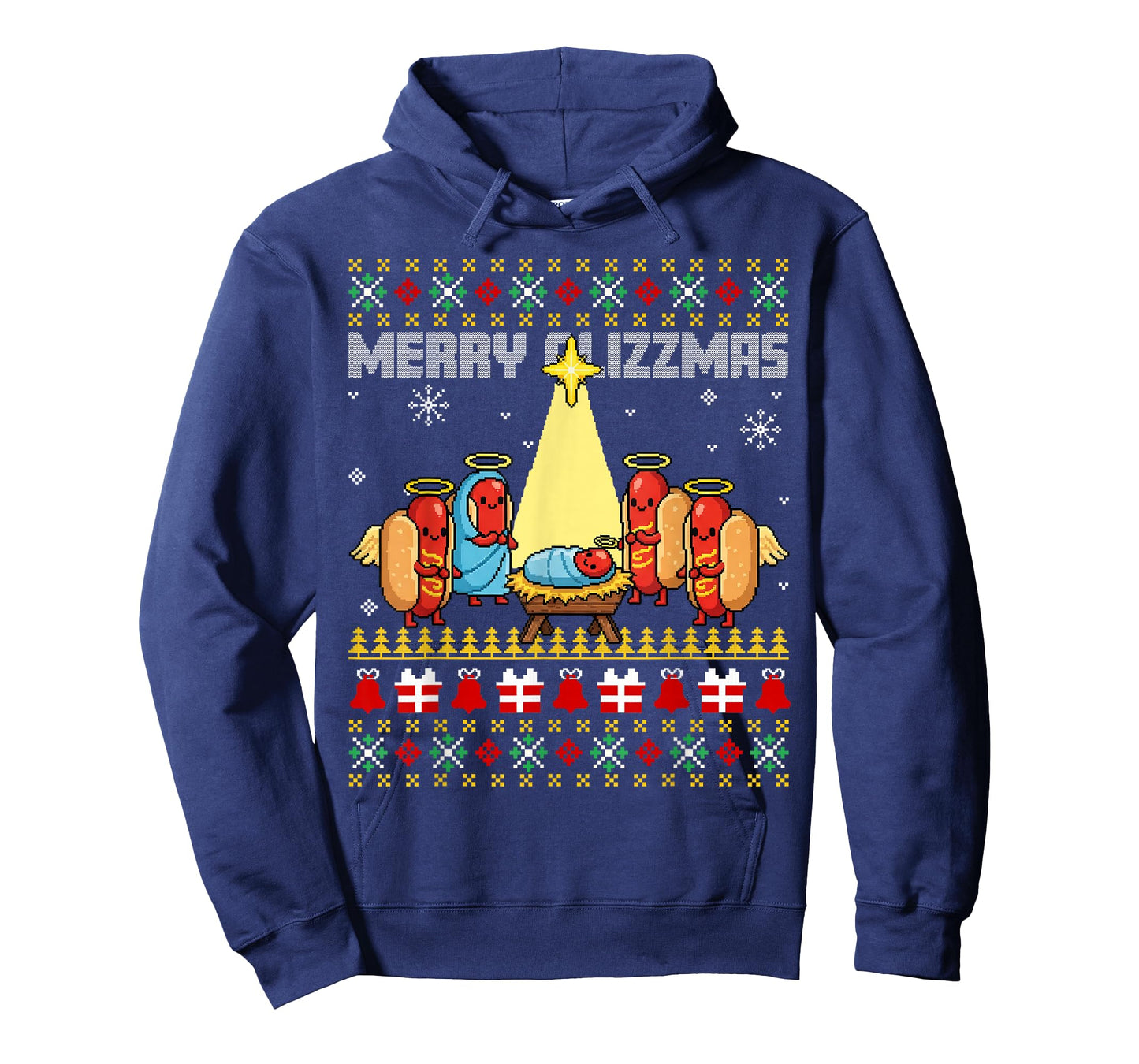 Merry Glizzmas Ugly Christmas Sweaters Hot Dogs Xmas Family T-Shirt