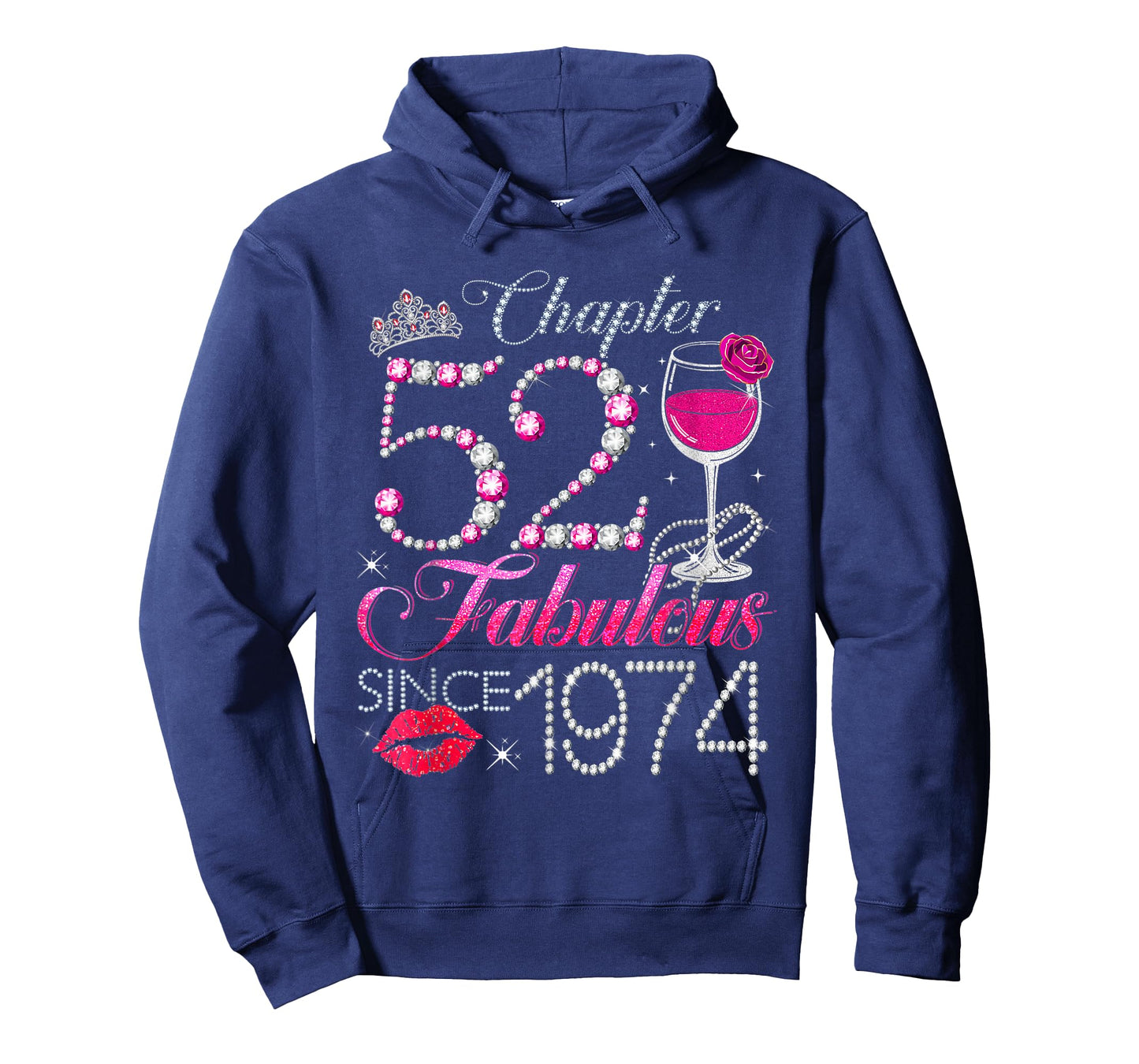 Chapter 52 Fabulous Since 1974 52nd Birthday Queen Diamond T-Shirt