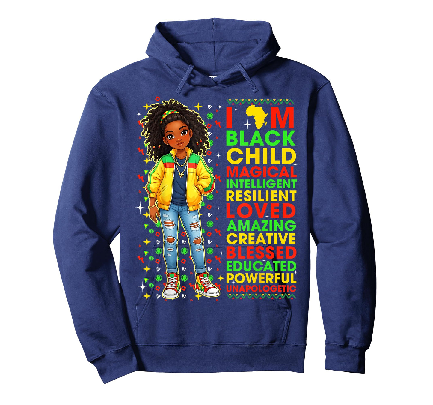 Black History Month I Am Black Child African American Girls T-Shirt