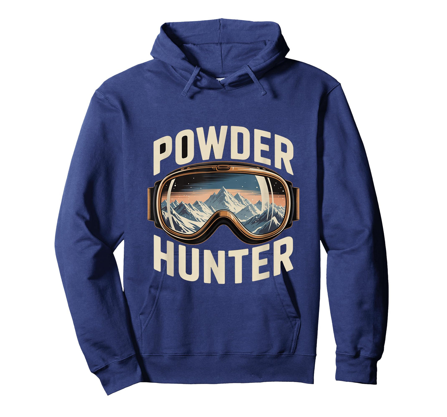 Powder Hunter Ski Goggles Mountain Scene T-Shirt