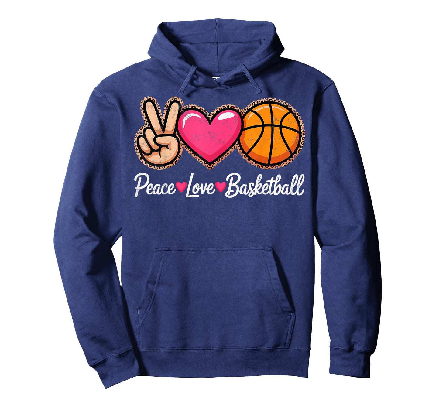 Peace Love Basketball Player Mom Grandma Fan Basketball Tee T-Shirt