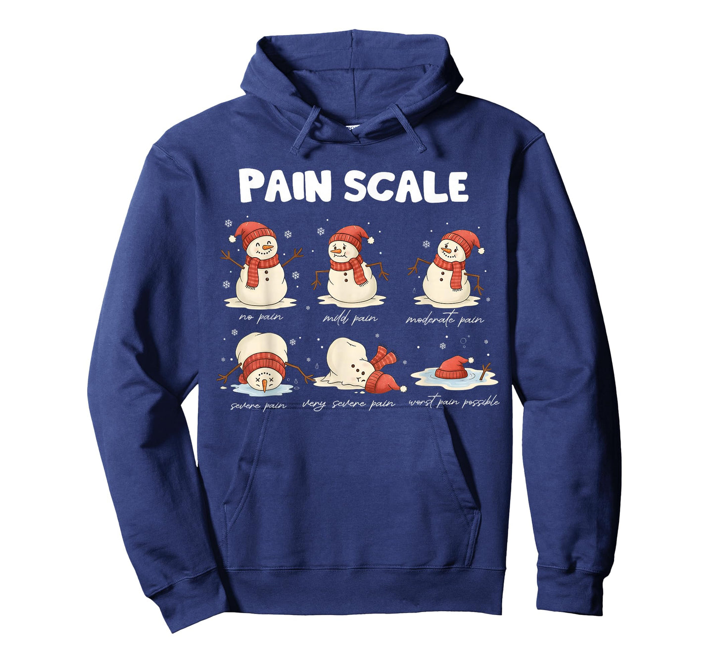 Pain Scale Snowman Nurse Christmas Xmas Snow Pajamas Holiday T-Shirt