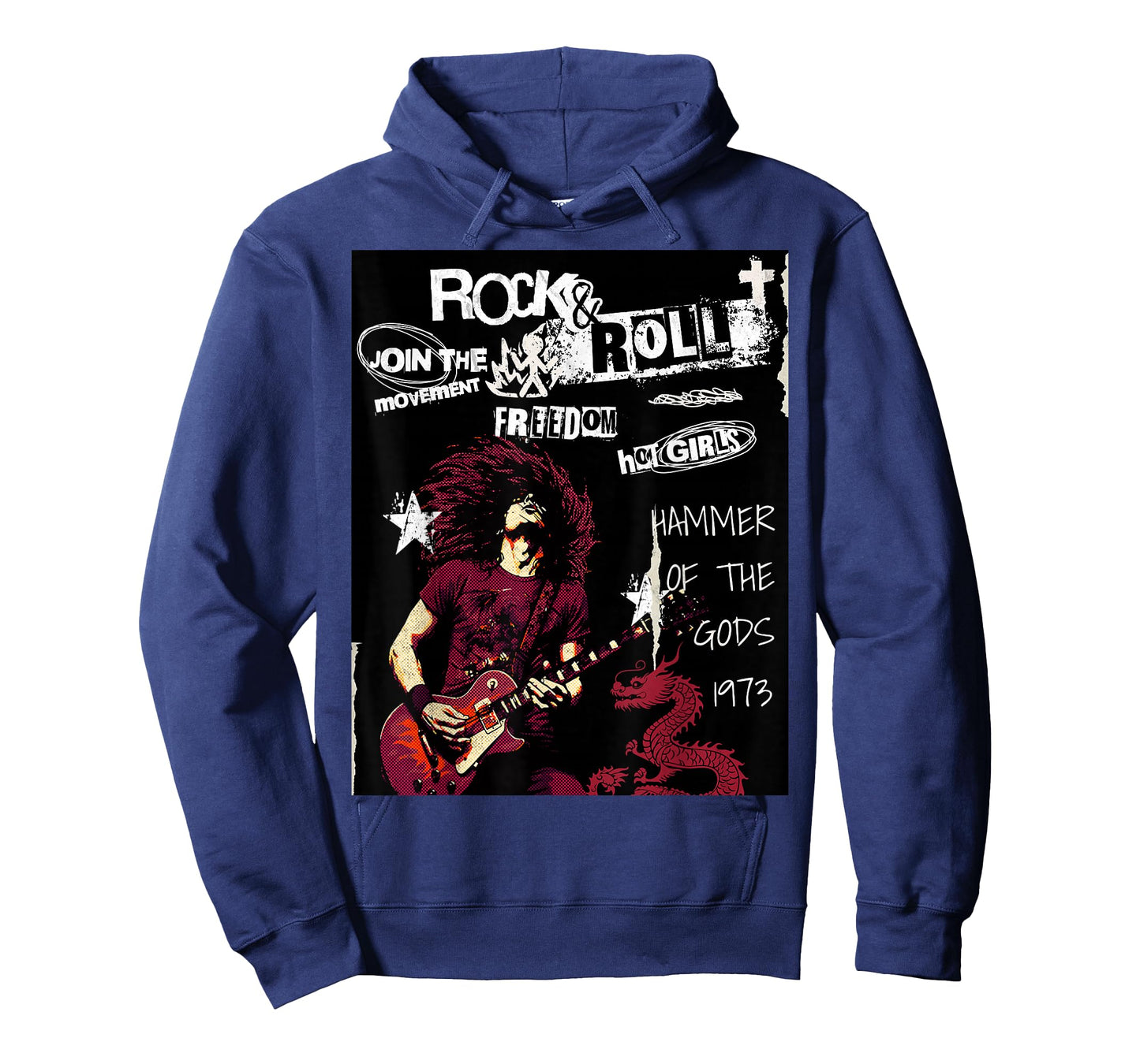 Rock & Roll Electric Guitar Rebellion 1973. Underground Punk T-Shirt