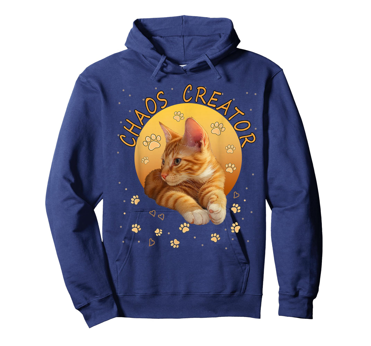 Orange Tabby Ginger Kitten Cat Lovers Mom Dad Chaos Creator T-Shirt