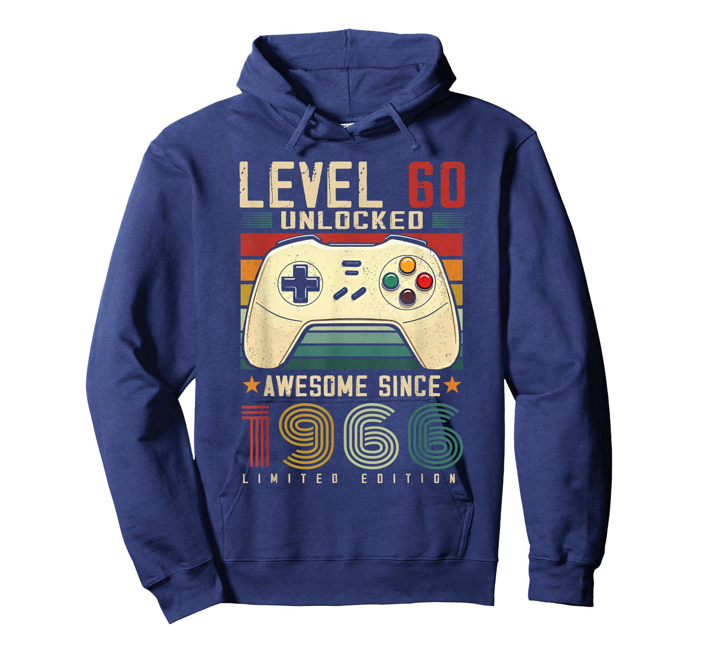 Level 60 Unlocked Awesome Since 1966 60th Birthday Gaming T-Shirt