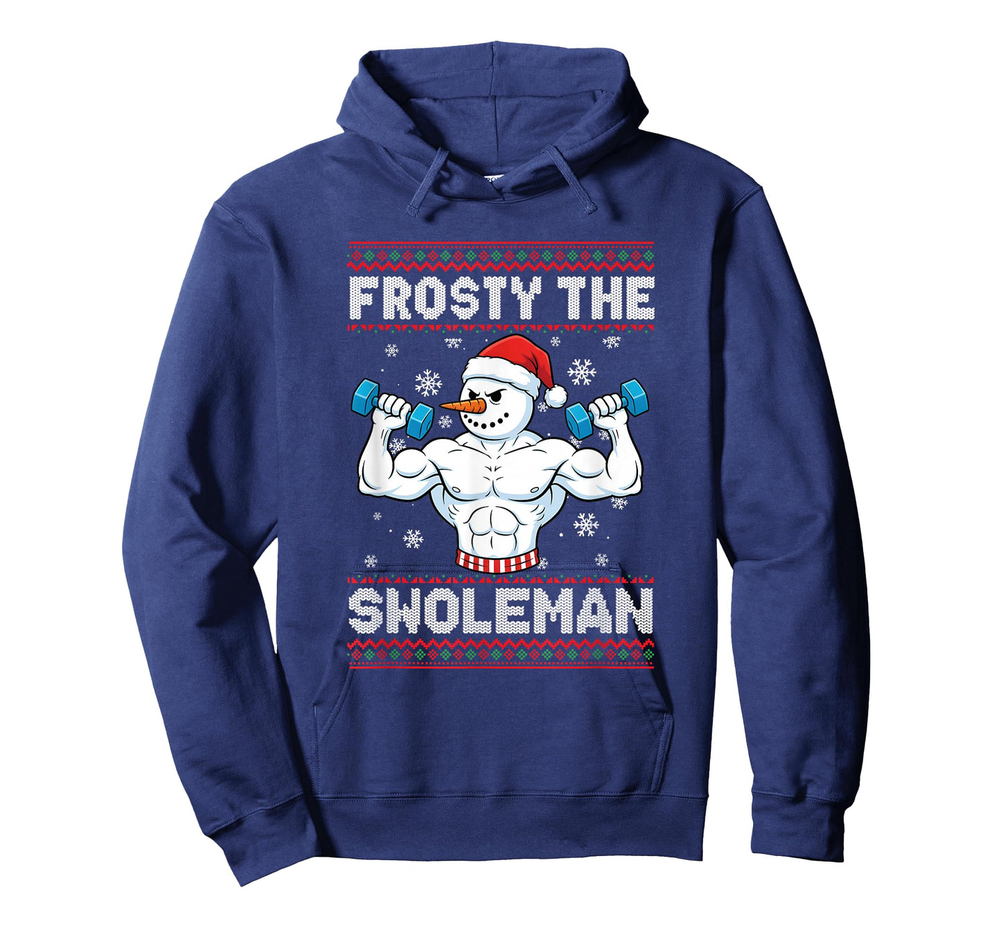 Frosty The Swoleman Ugly Christmas Sweater Funny Snowman Gym T-Shirt