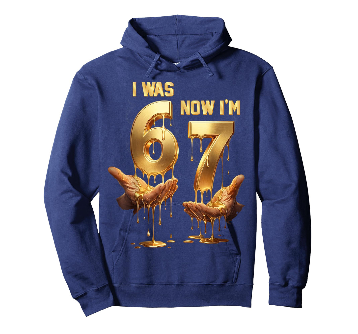 I was 6 Now I'm 7 Birthday Boys Kids Gold Drip 7th Birthday T-Shirt
