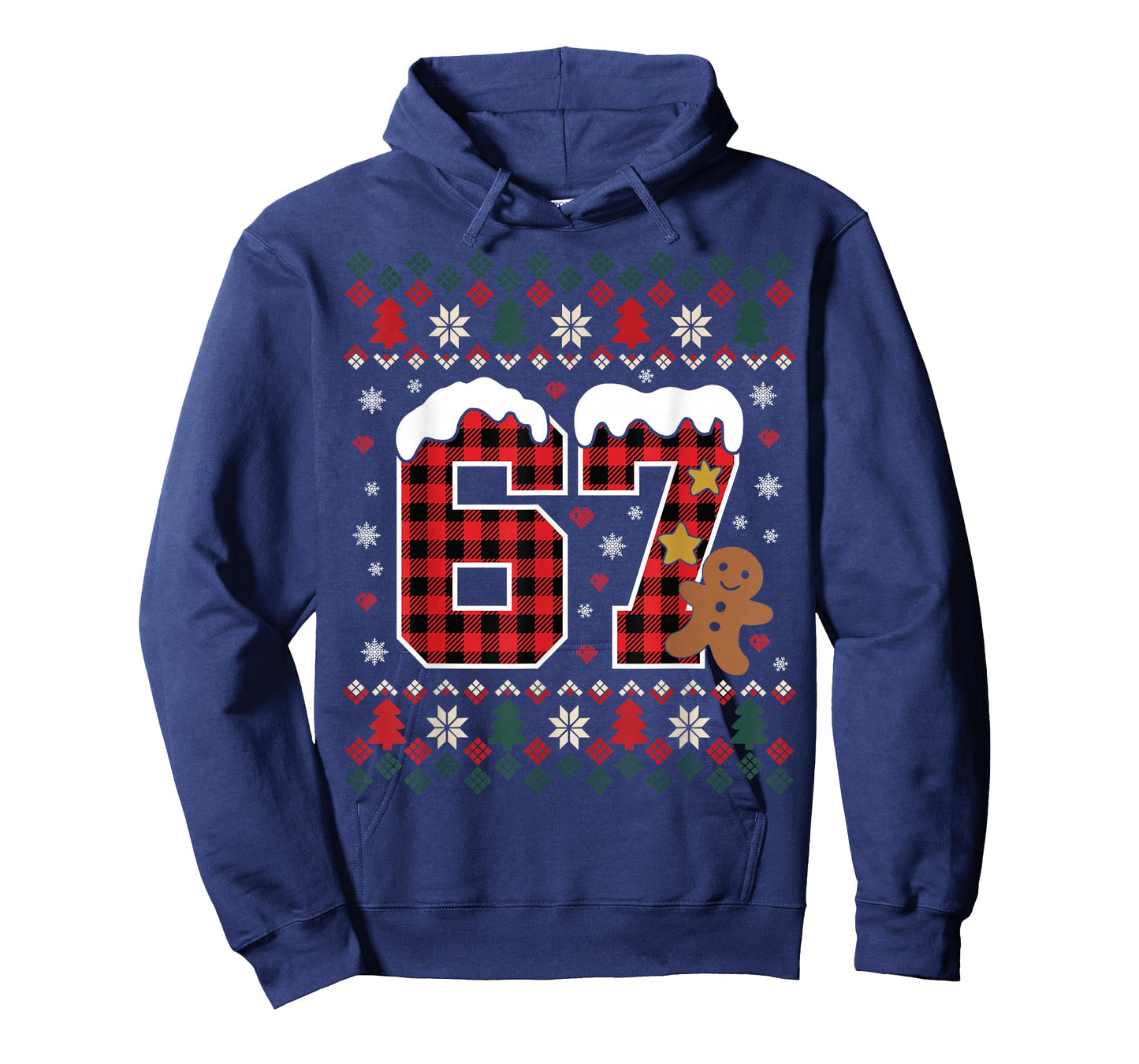 Funny 67 Christmas Pajamas Shirt Six Seven Meme Brainrot T-Shirt