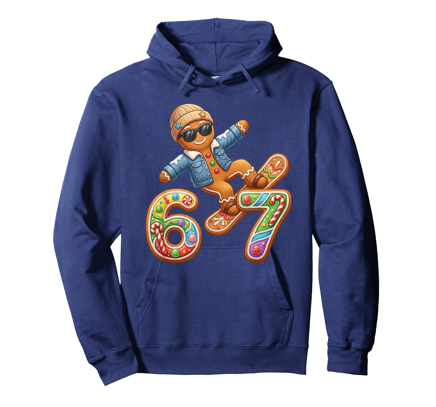 Funny Gingerbread Six Seven 67 Ice Cream Drip Christmas Boys T-Shirt