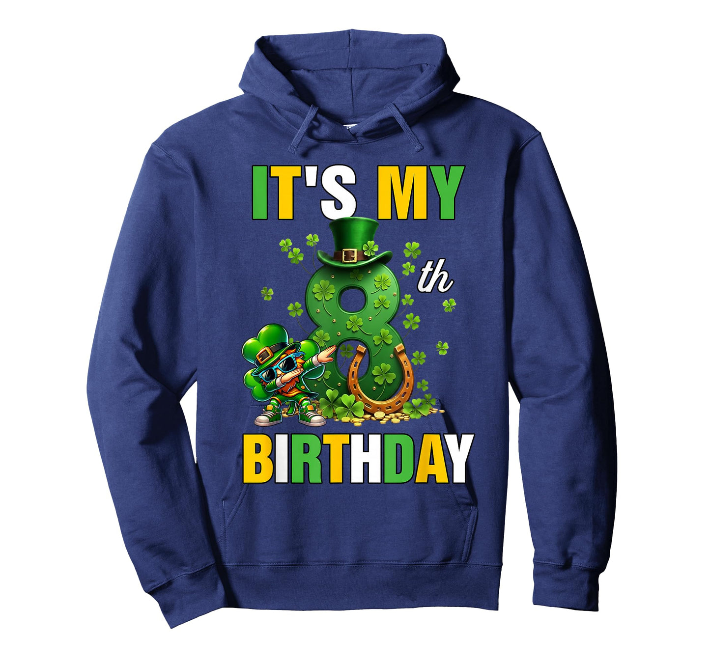 It's My 8th Birthday St Patricks Day Dabbing Leprechaun T-Shirt