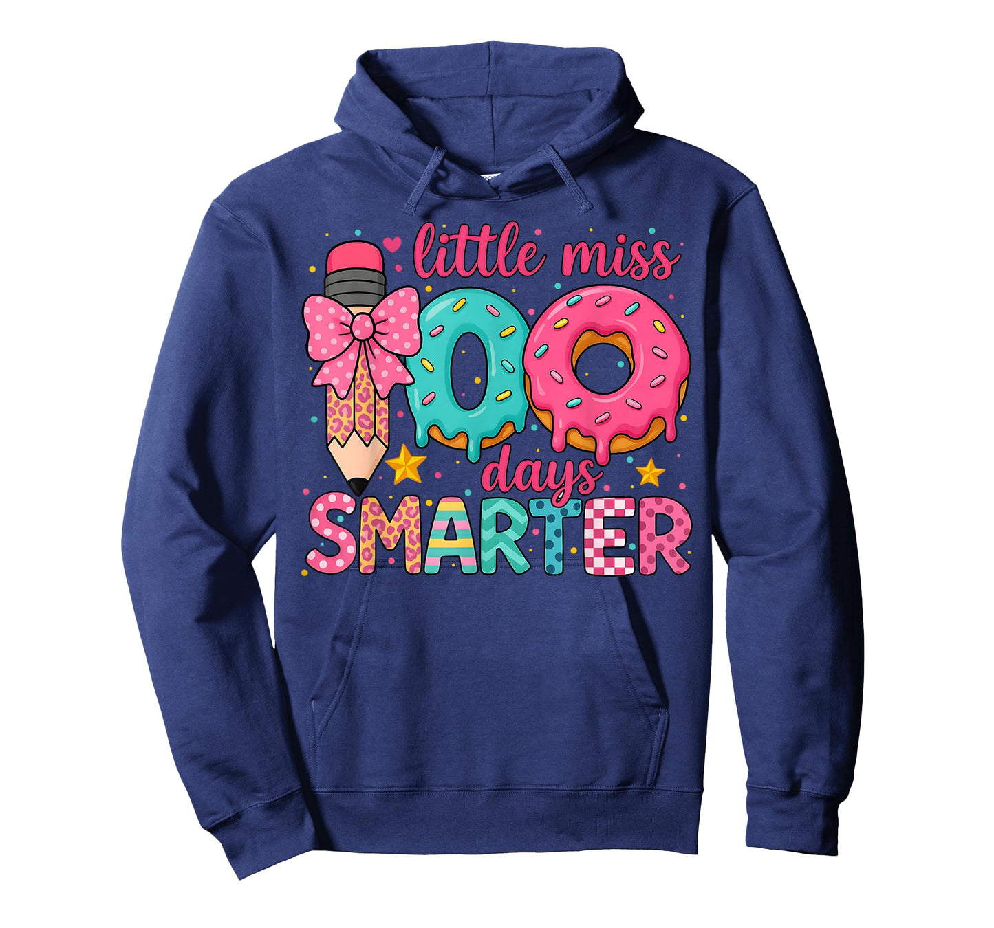 100th Day of School Little Miss 100 Days Smarter Donut Girl T-Shirt