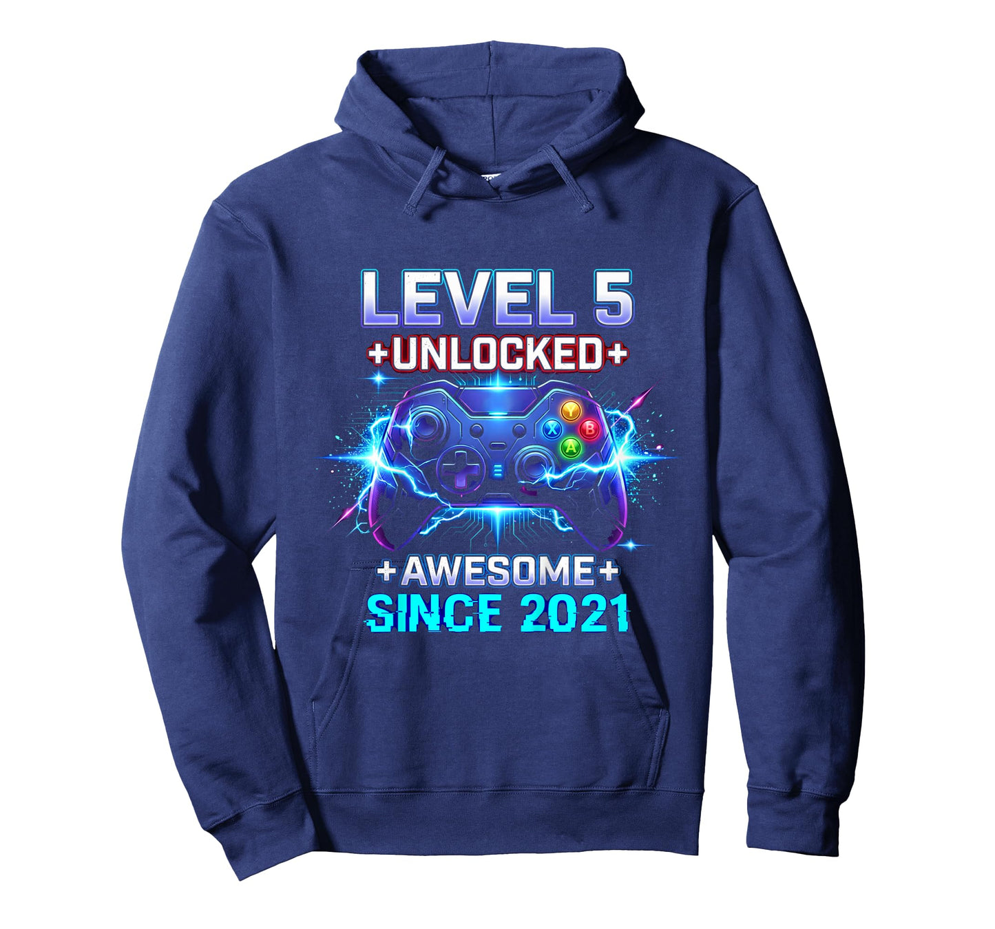 Kids Level 5 Unlocked Awesome Since 2021 5th Birthday Boy Gamer T-Shirt