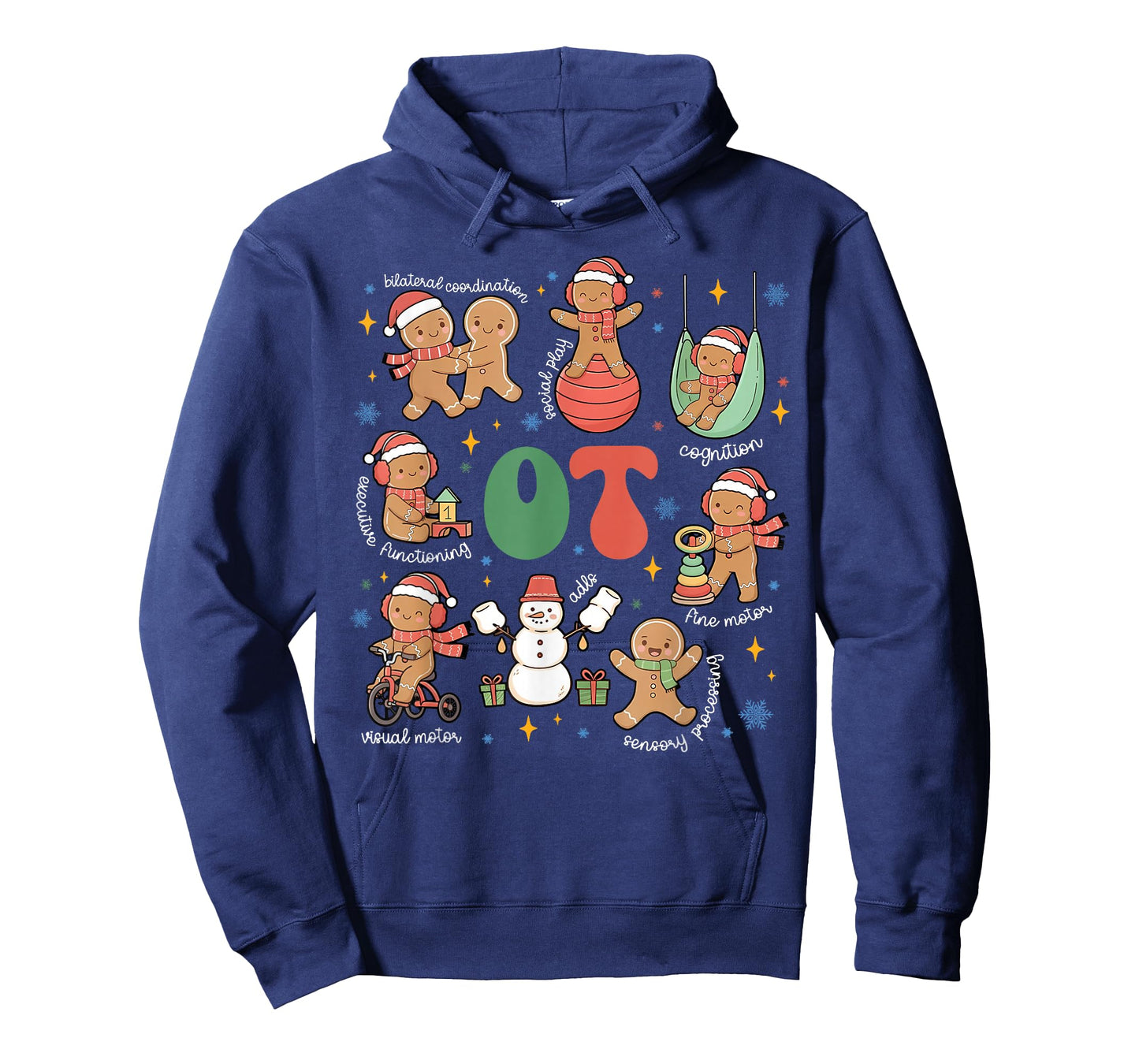 Occupational Therapy OT Gingerbread Christmas Pediatric OTA T-Shirt