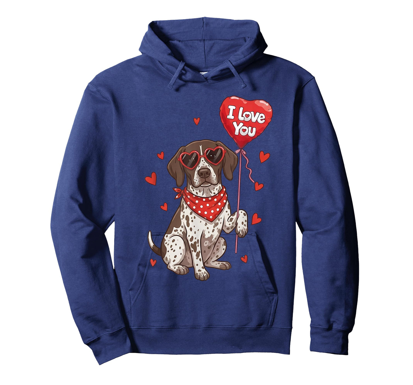 German Shorthaired Pointer Valentine Heart I Love You Dog T-Shirt