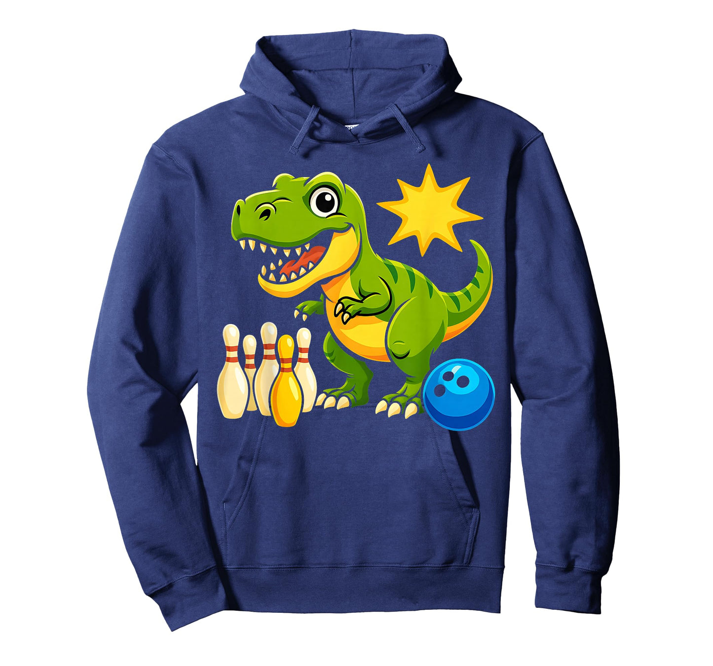 Bowling Dinosaur T Rex Cute Cartoon Kids Toddler Boys Bowler T-Shirt