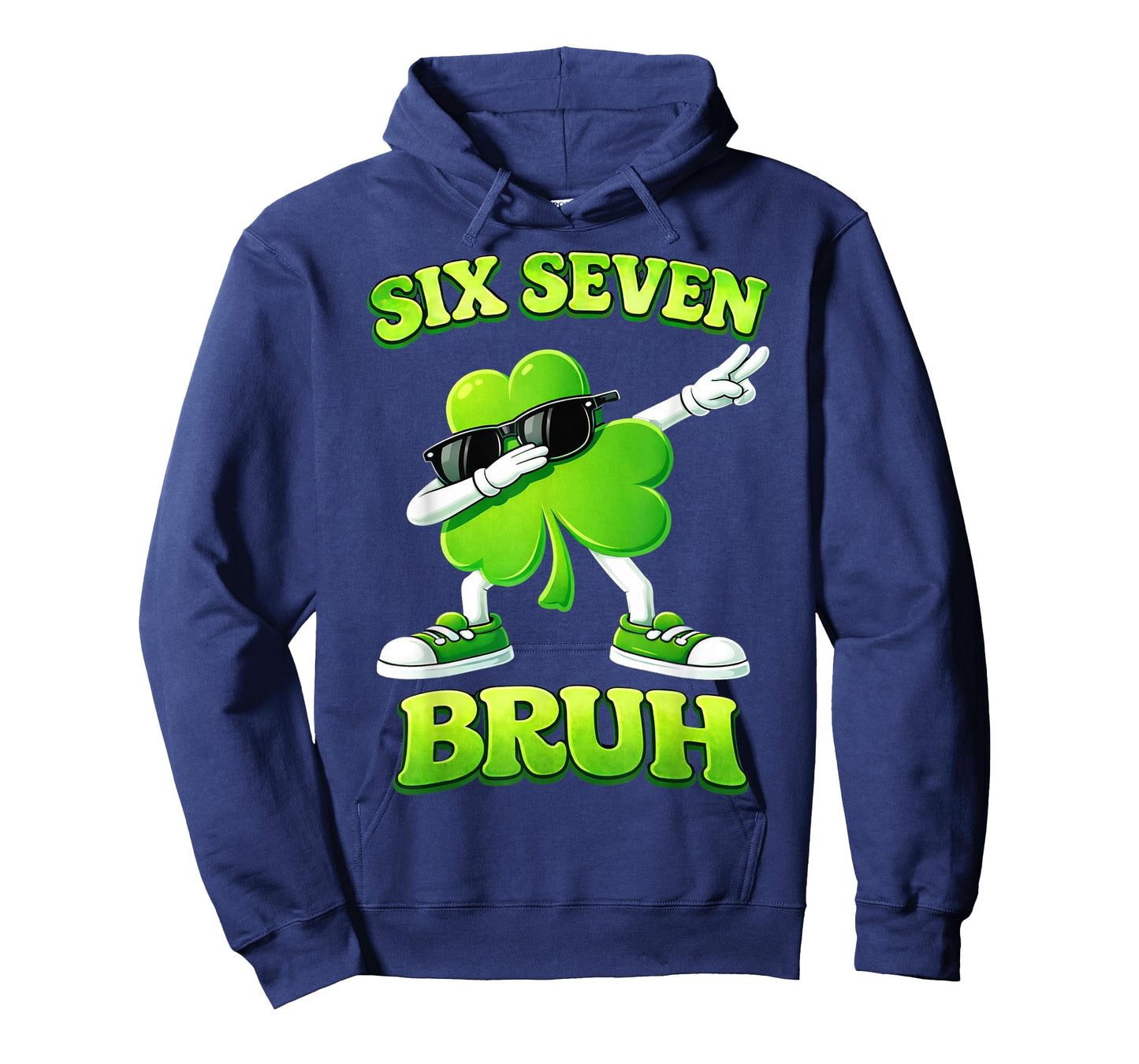 St Patricks Day Six Seven Bruh 6 7 Meme Shamrock Kids Boys T-Shirt