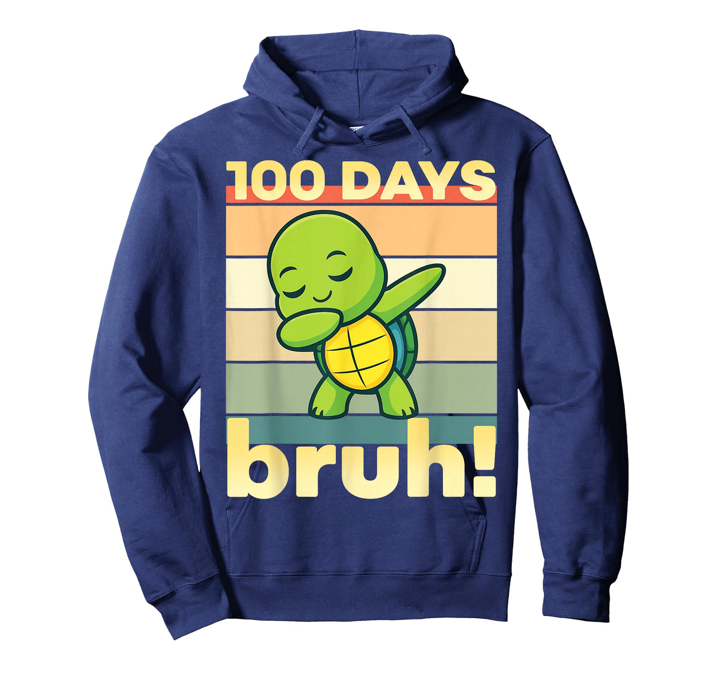 Bruh Dabbing Turtle 100 Days of School Boys Girls Kids T-Shirt