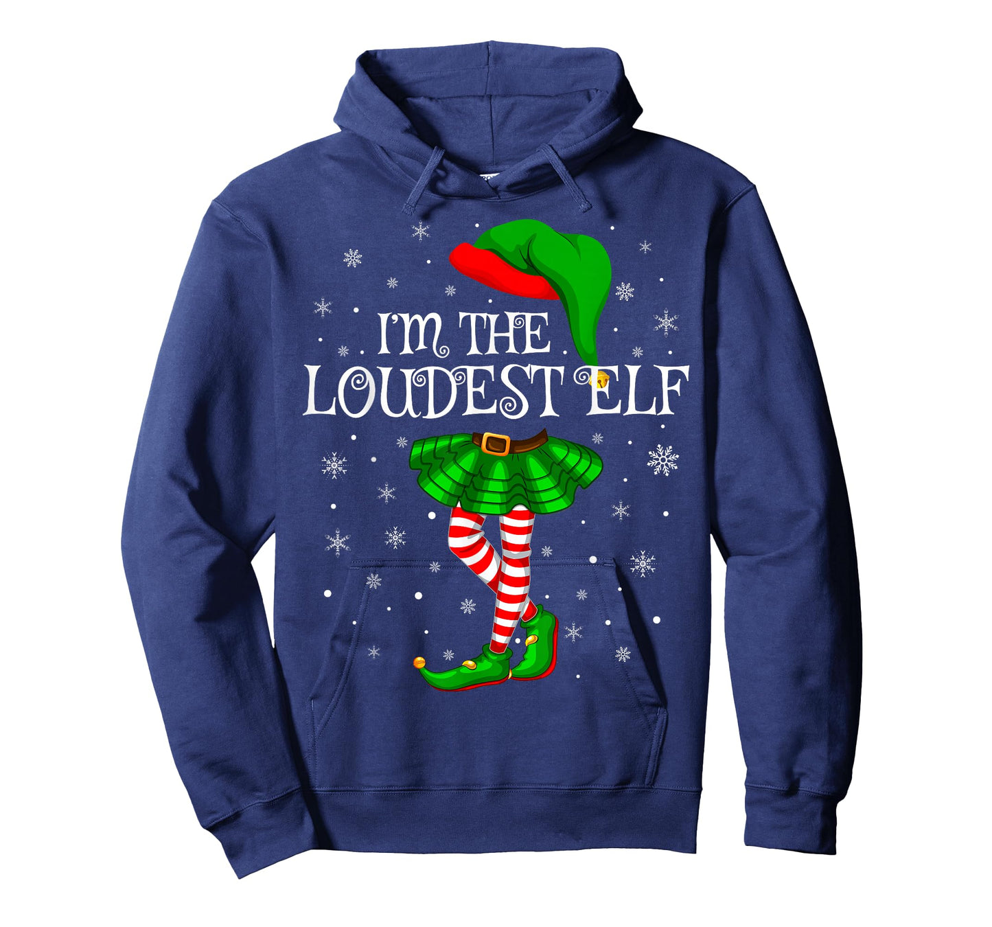 Loudest Elf Christmas Family Group Women Girls Xmas Pajama T-Shirt
