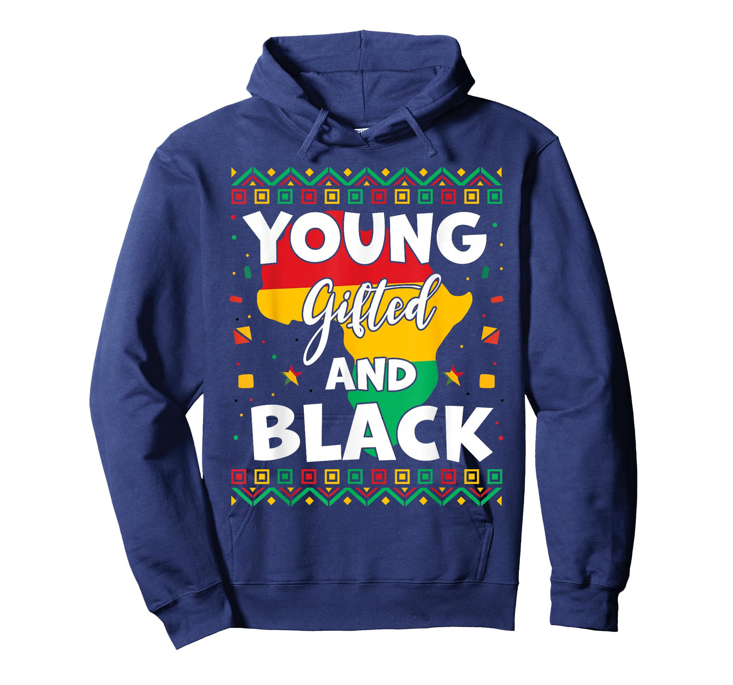Black History Month African Maps Young Gifted & Black Pride T-Shirt
