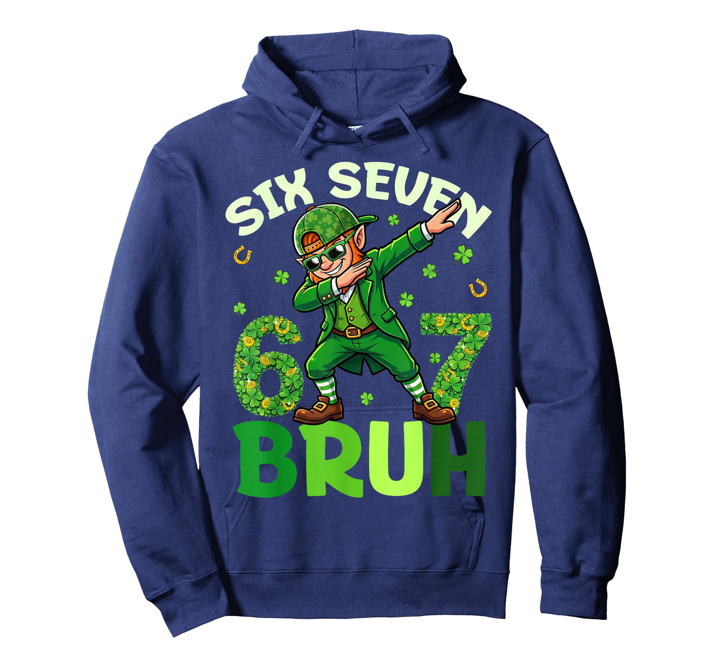 Funny Six Seven Bruh St Patricks Day Shirts Kids Leprechaun T-Shirt