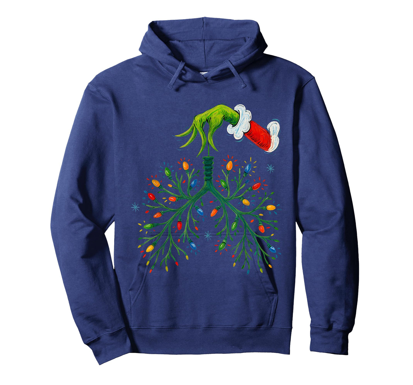 Funny Christmas Lungs Lights Art – RT Holiday T-Shirt
