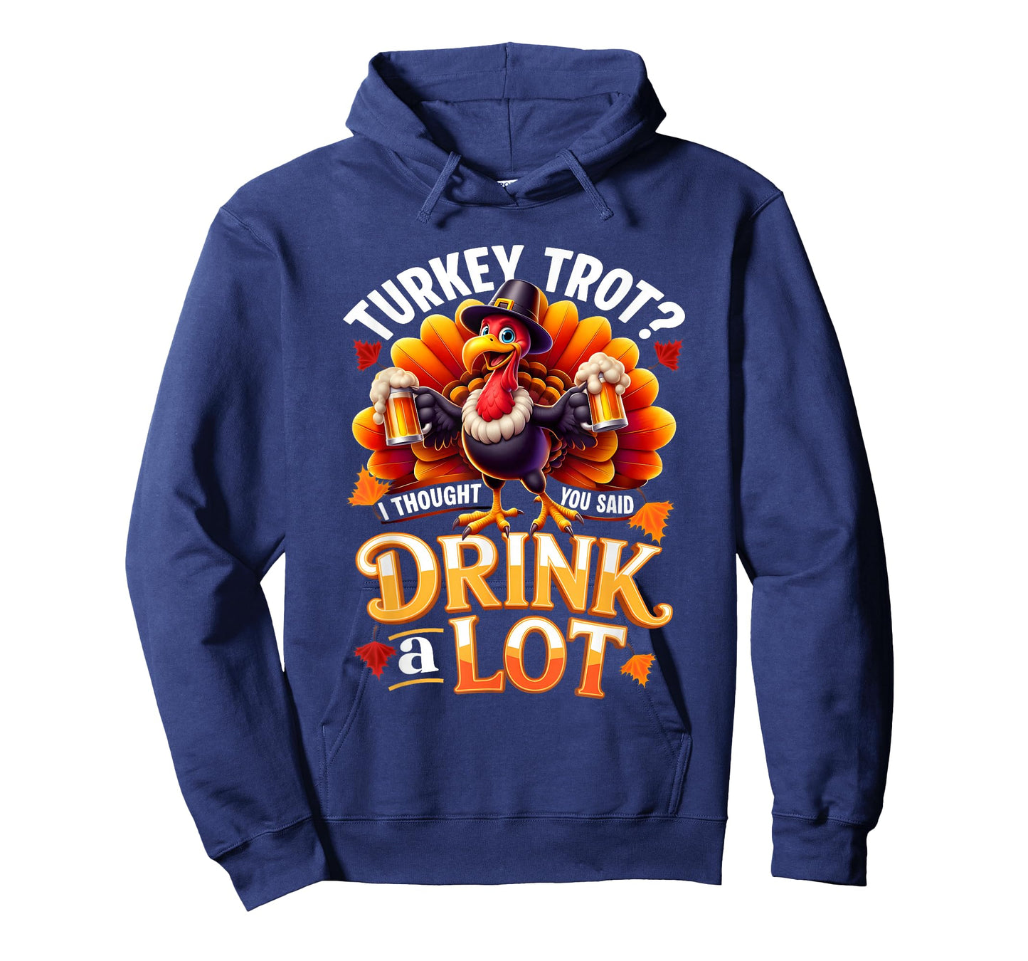 Drinker Turkey Trot Drink Alot Running Drinking Thanksgiving T-Shirt