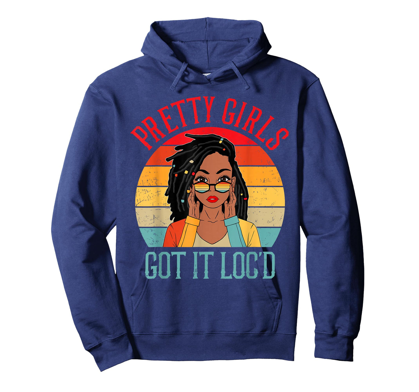 Pretty Girls Got It Loc'd Retro Afro Woman Melanin Queen Art T-Shirt