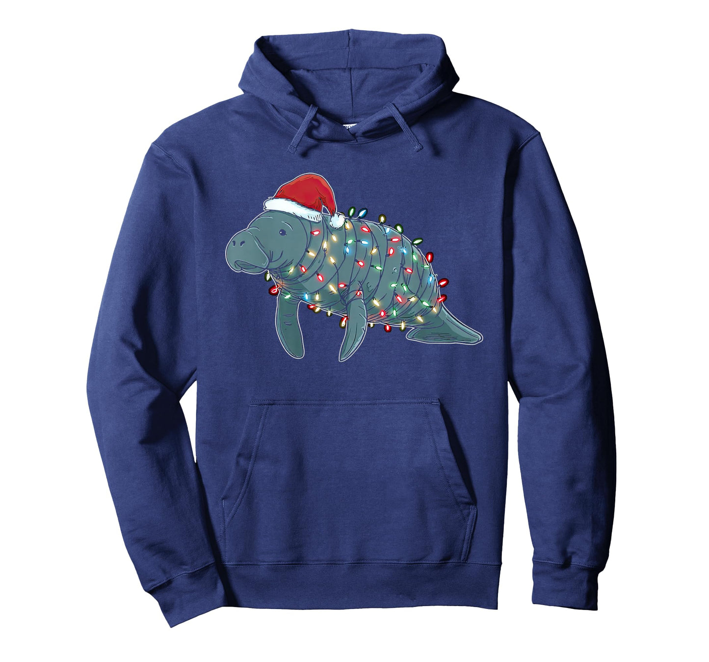 Funny Manatee Christmas Graphics Animal Lights Lover T-Shirt