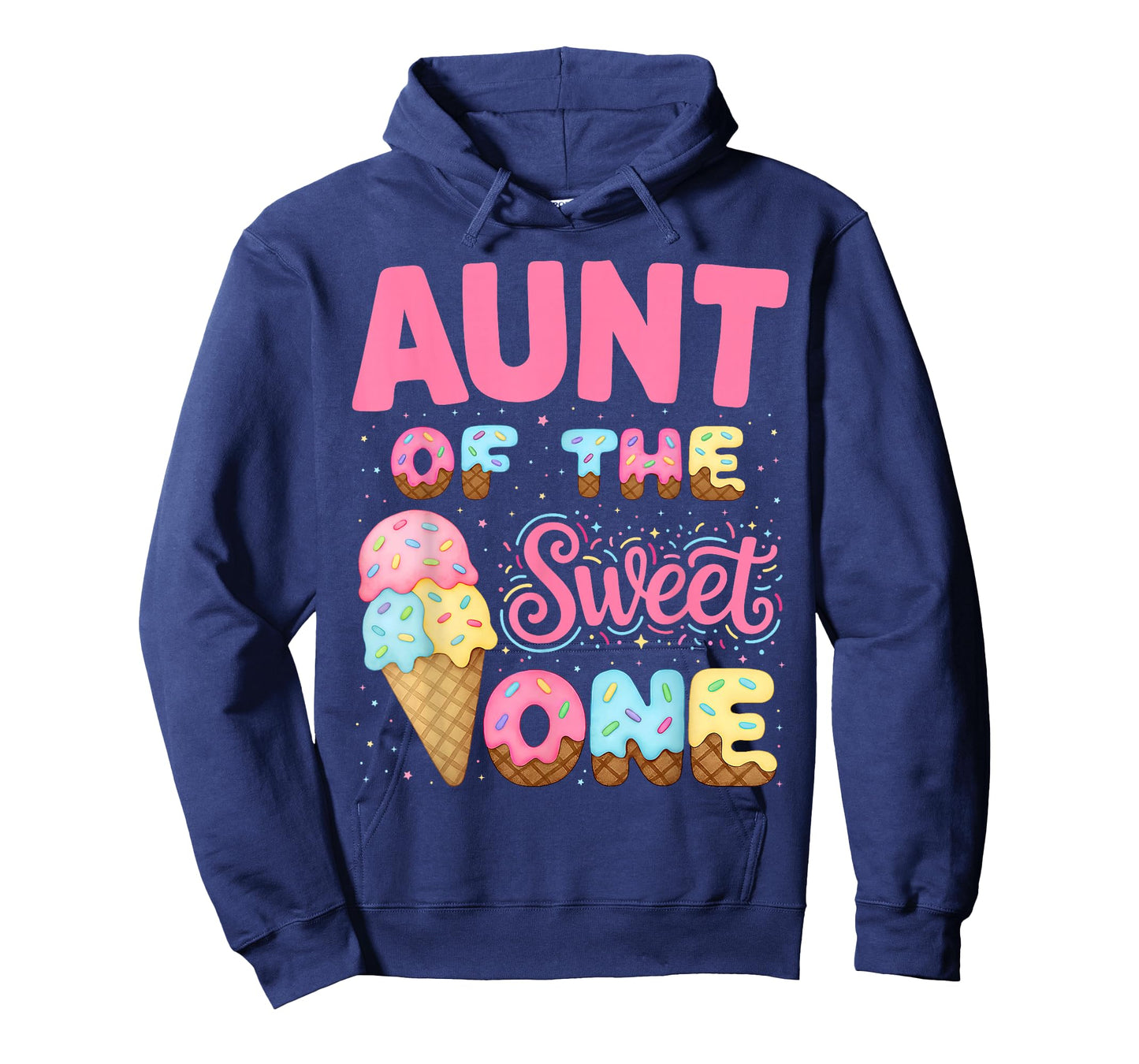 Aunt of The Sweet One Ice Cream Matching Birthday Family T-Shirt