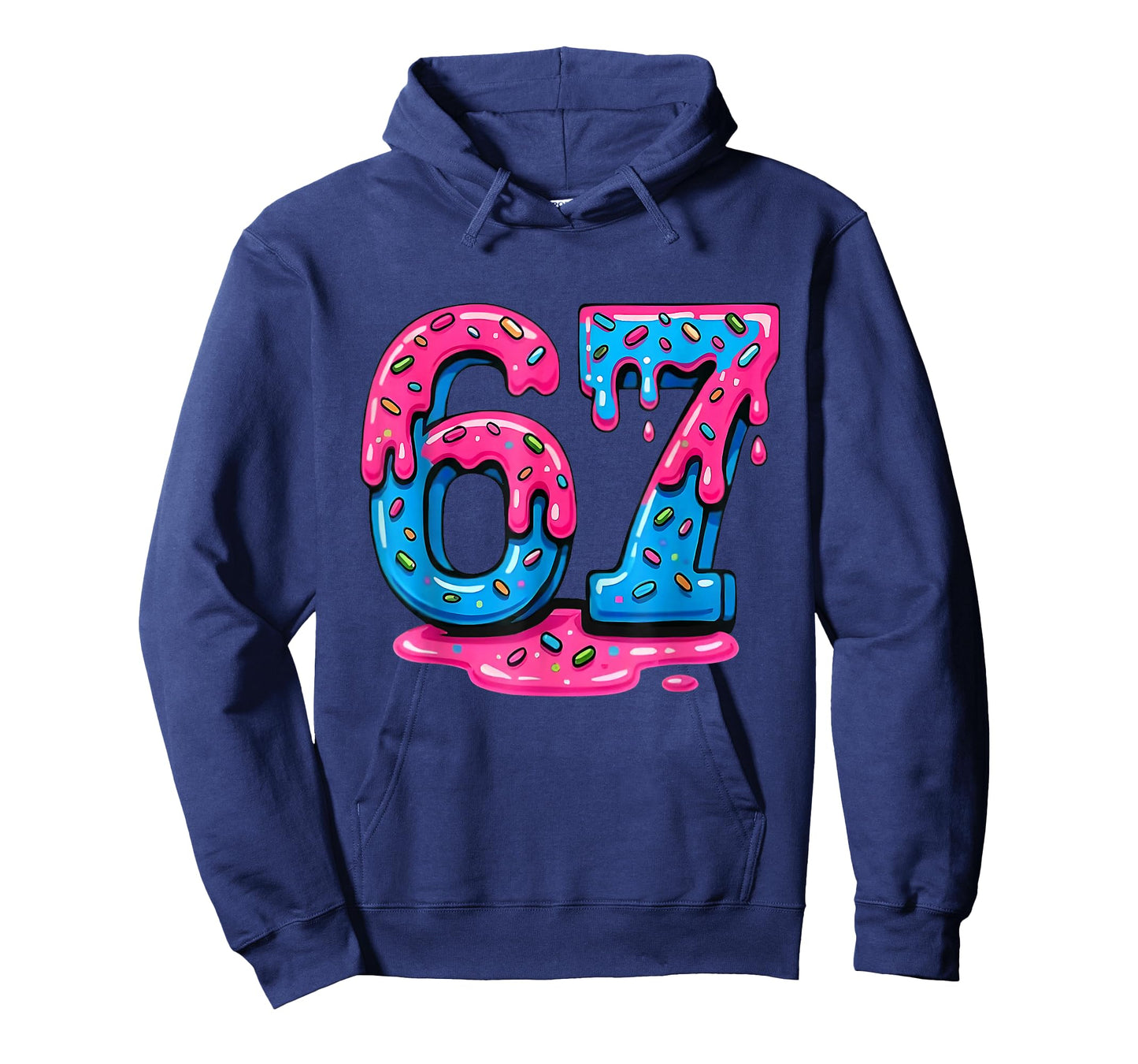 67 Six Seven Ice Cream Drip Cool Meme 67 Funny Number 6 7 T-Shirt