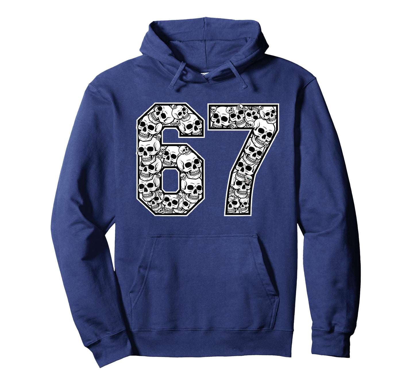67 Meme Skull Pattern Graphic Halloween Number Art Gen Alpha T-Shirt