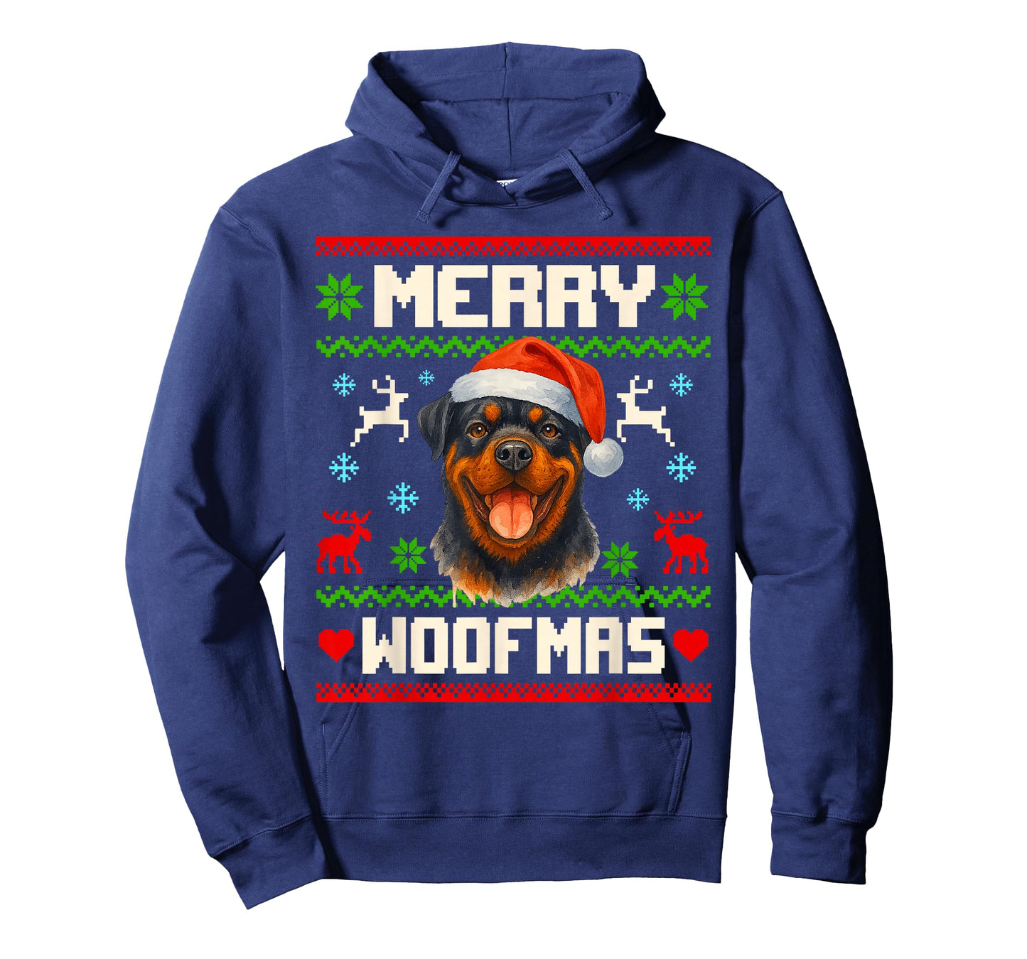 Rottweiler Dog Christmas Ugly Sweater Pet Dog Lover Xmas T-Shirt