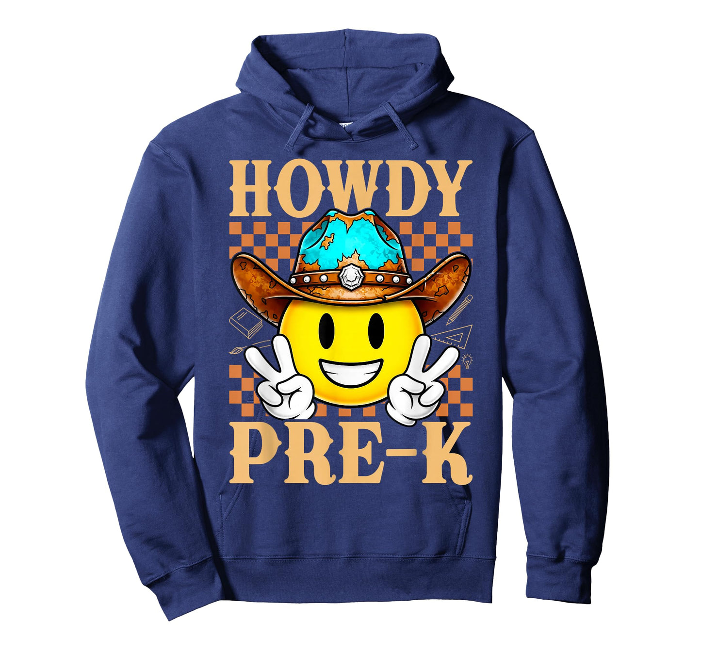 Howdy Pre-K Retro Cowboy Cowgirl Western Teacher Kids T-Shirt