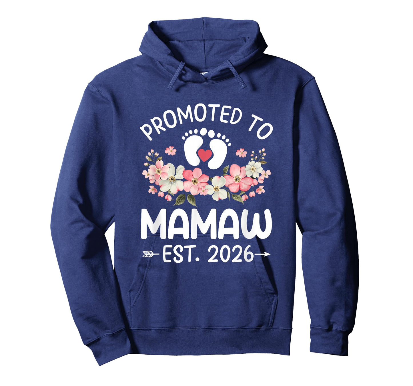 Promoted to Mamaw 2026 First Time Floral New Mamaw T-Shirt