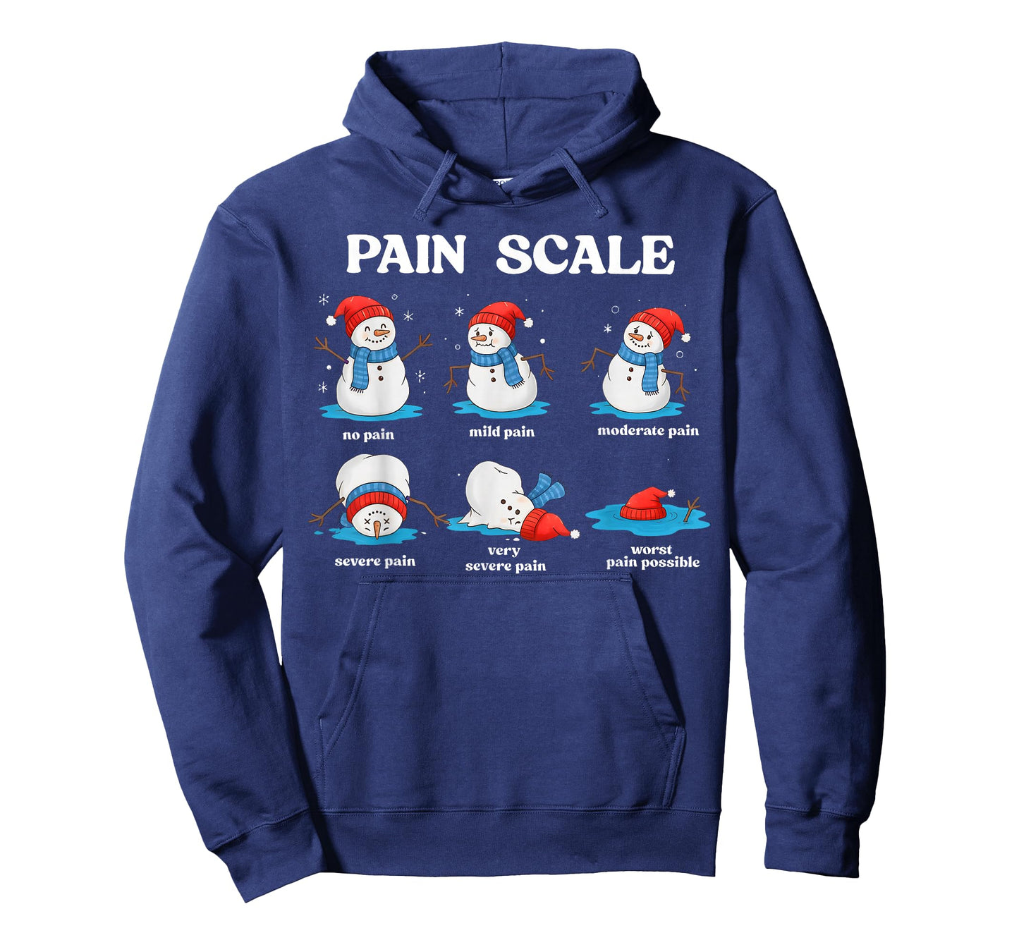 Pain Scale Snowman Funny Nurse Christmas Men Women Kids T-Shirt