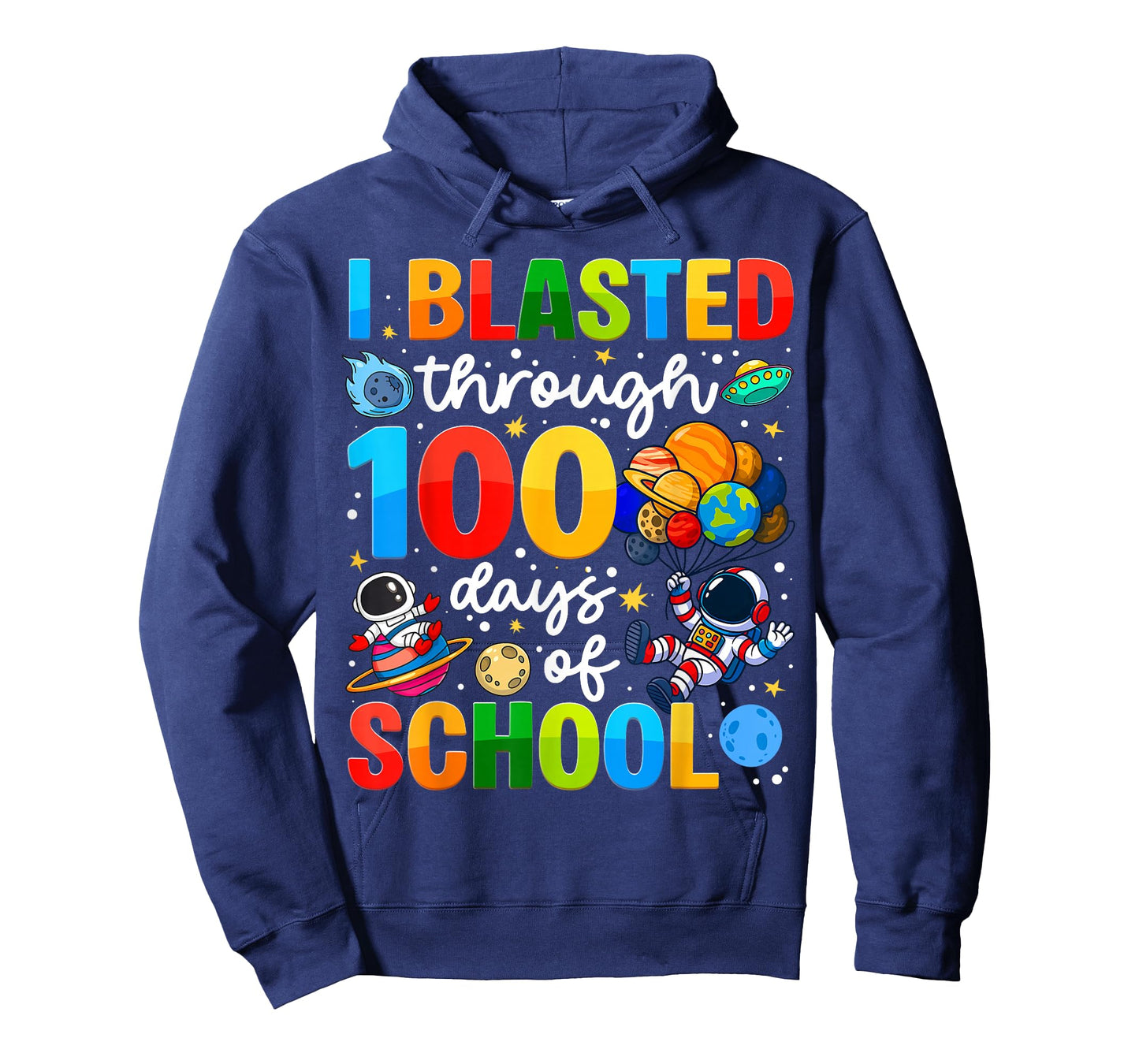 I Blasted Through 100 Days of School Space Boy Kid T-Shirt