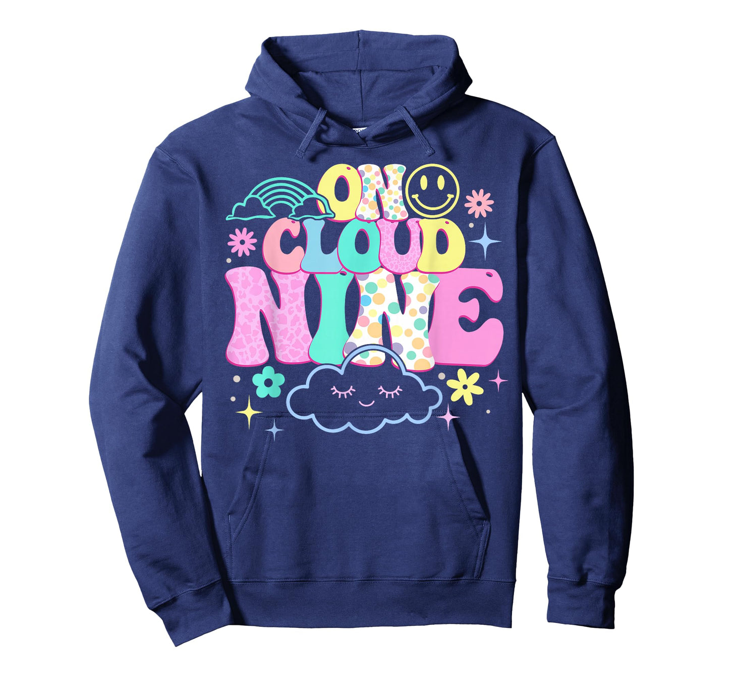 Groovy On Cloud Nine Bday 9th Birthday Girl 9 Year Old T-Shirt