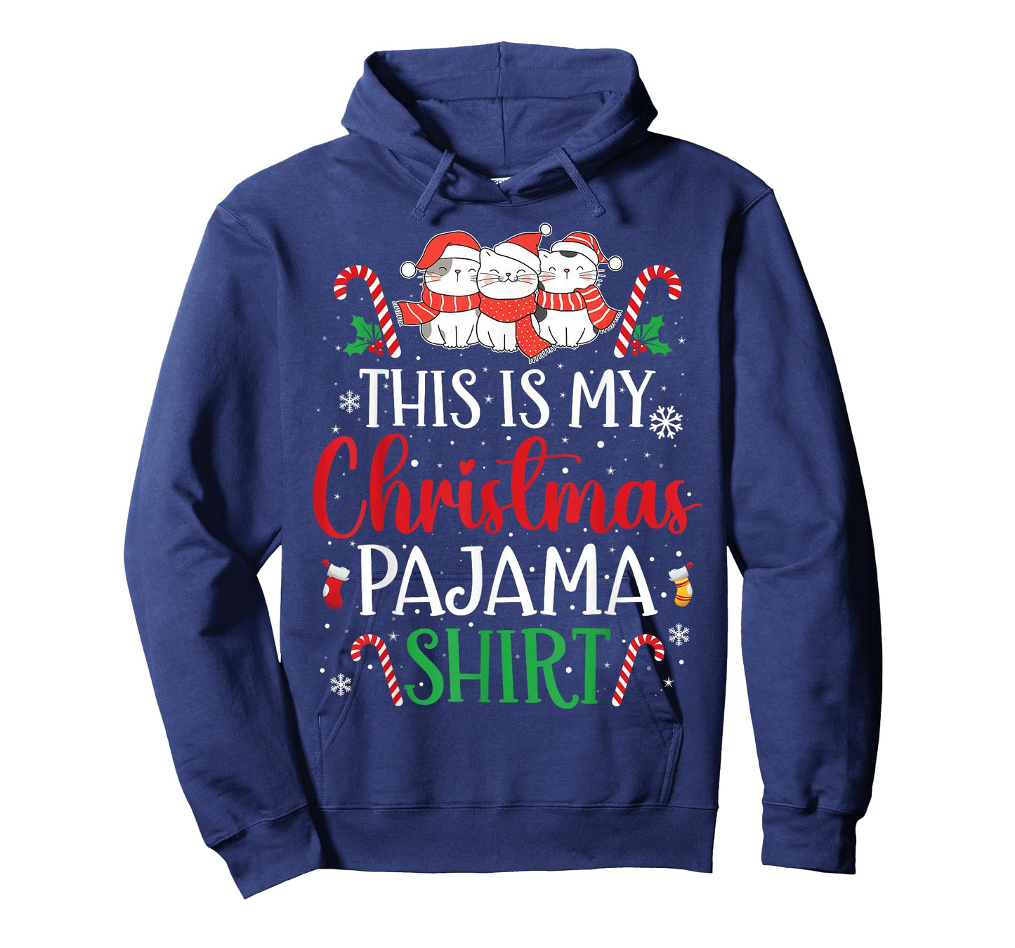 Cat Xmas Funny This is My Christmas Pajama T-Shirt