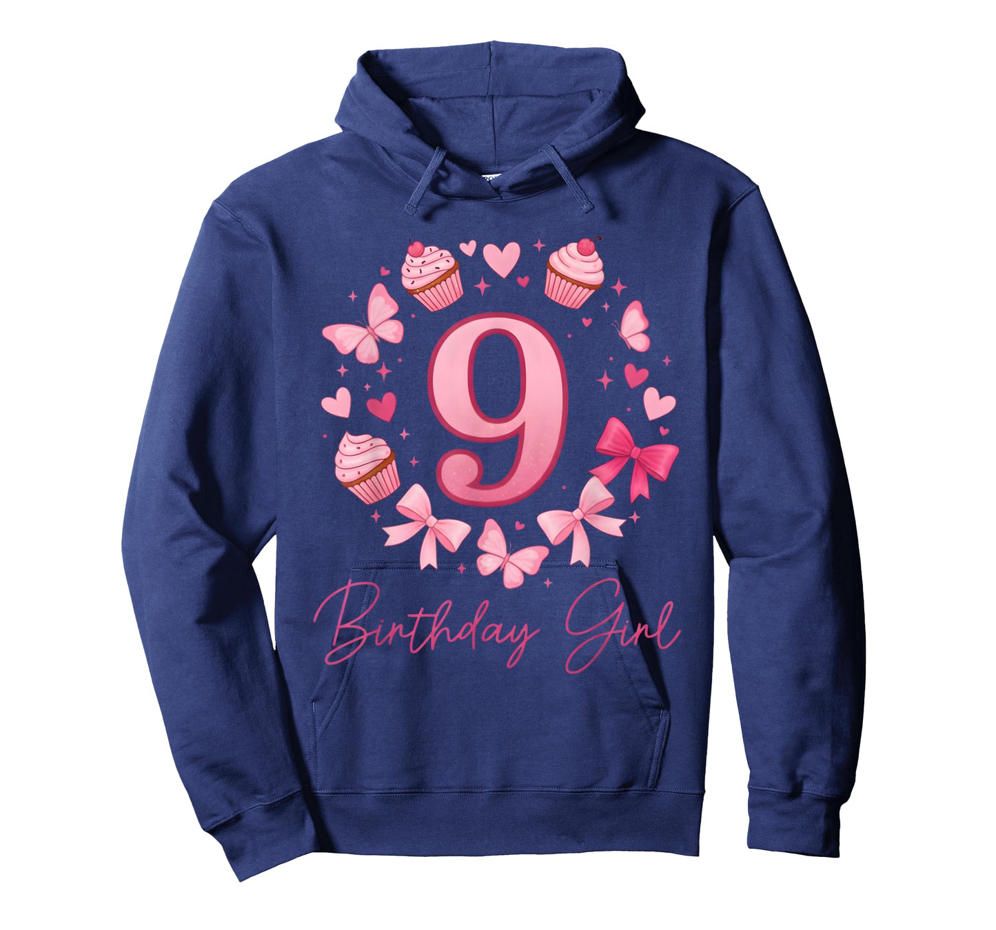 9th Birthday Girl Aesthetic Coquette Bow T-Shirt