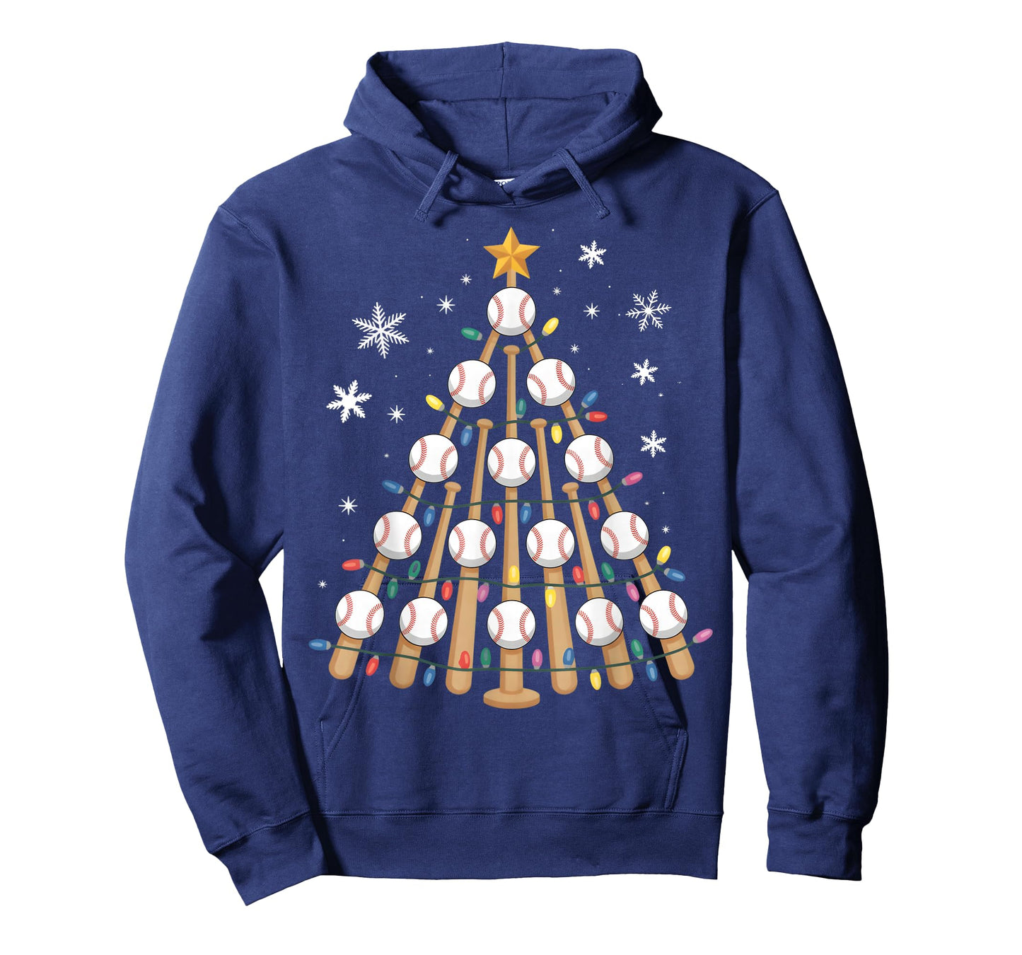 Funny Baseball Christmas Tree Light Xmas Baseball Boys Kids T-Shirt