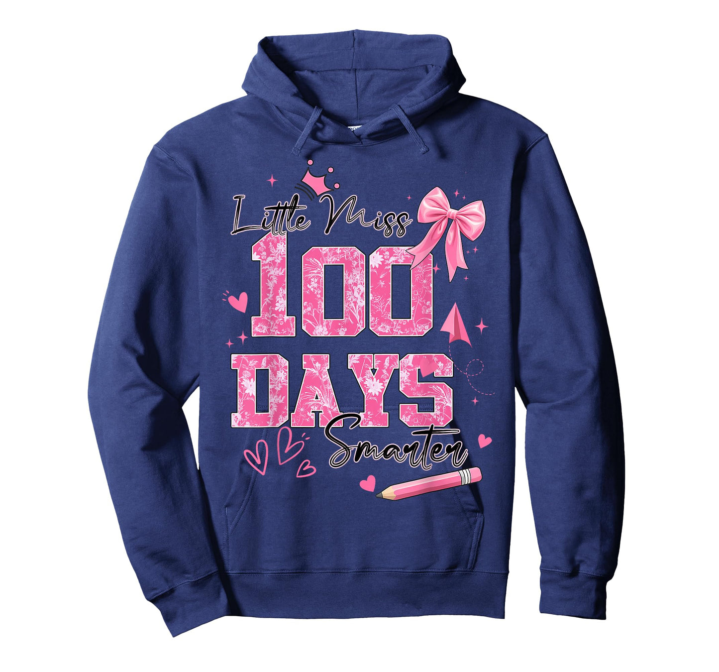 Little Miss 100 Days Smarter Kids Girls 100th Day of School T-Shirt