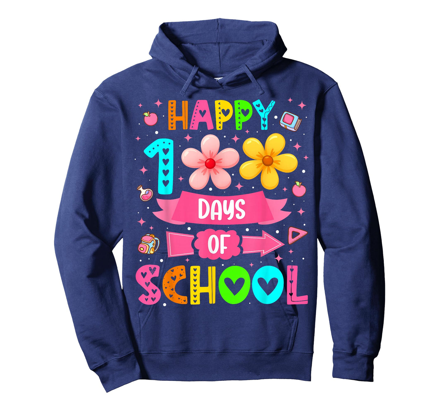 Happy 100 Days of School Floral 100th Days Teacher Girl T-Shirt