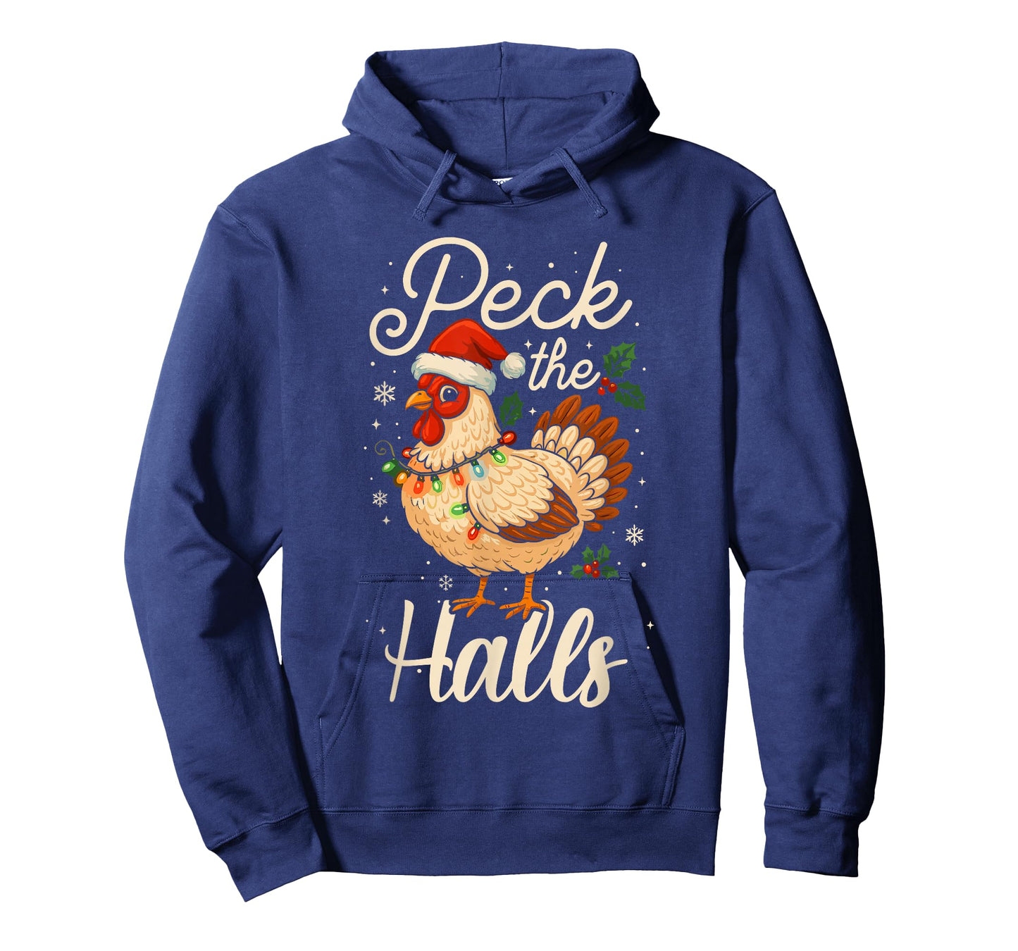 Funny Christmas Chicken Pajamas Shirt, Peck The Halls T-Shirt