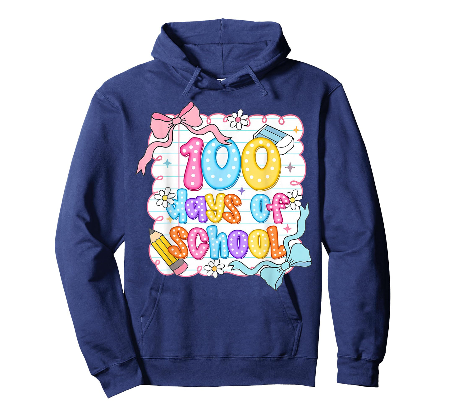 Preppy 100th Day of School Teacher Kid 100 Days Coquette Bow T-Shirt