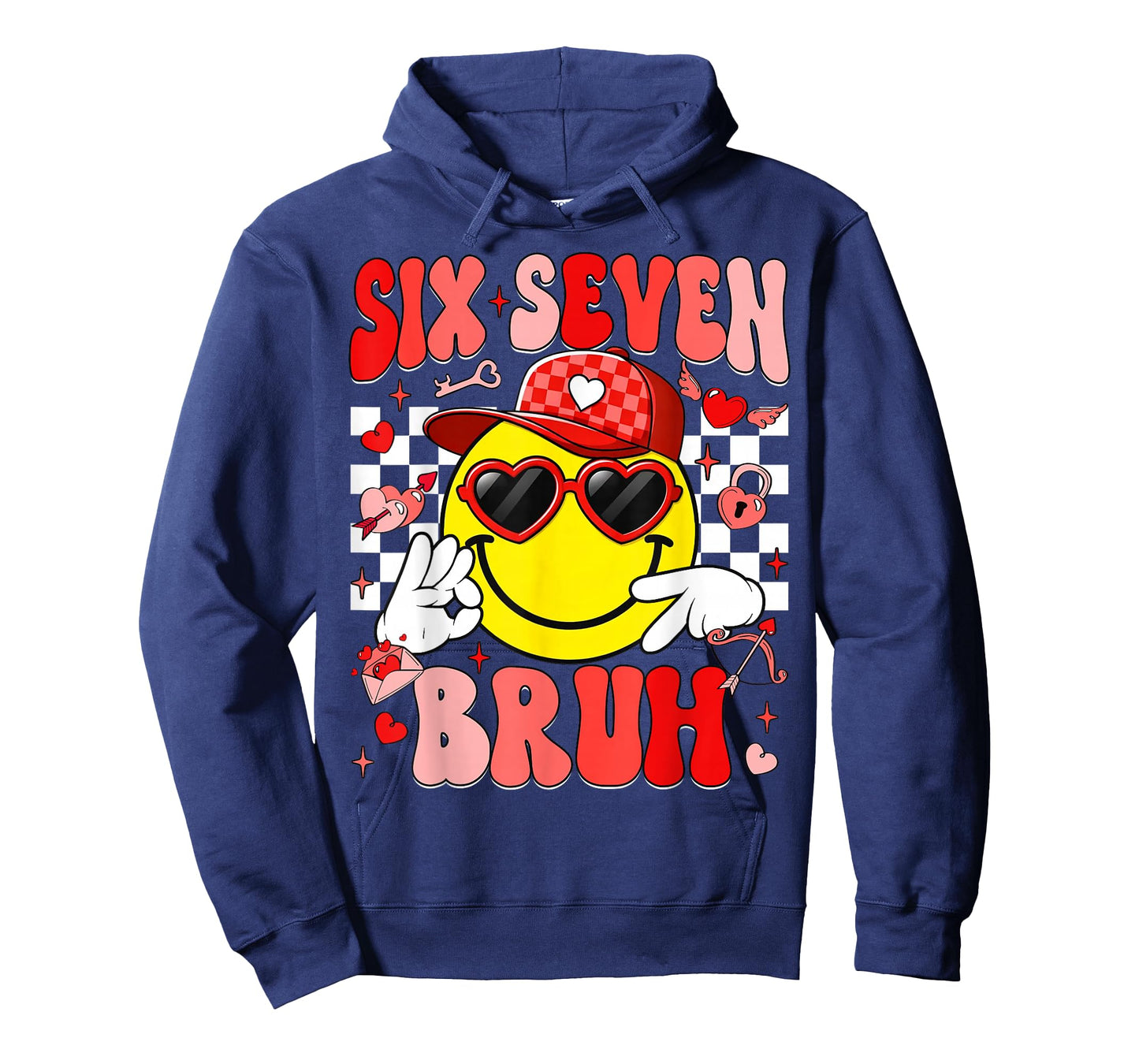 Six Seven Bruh Smile 6 7 Meme Valentines Day Girls Boys Kids T-Shirt